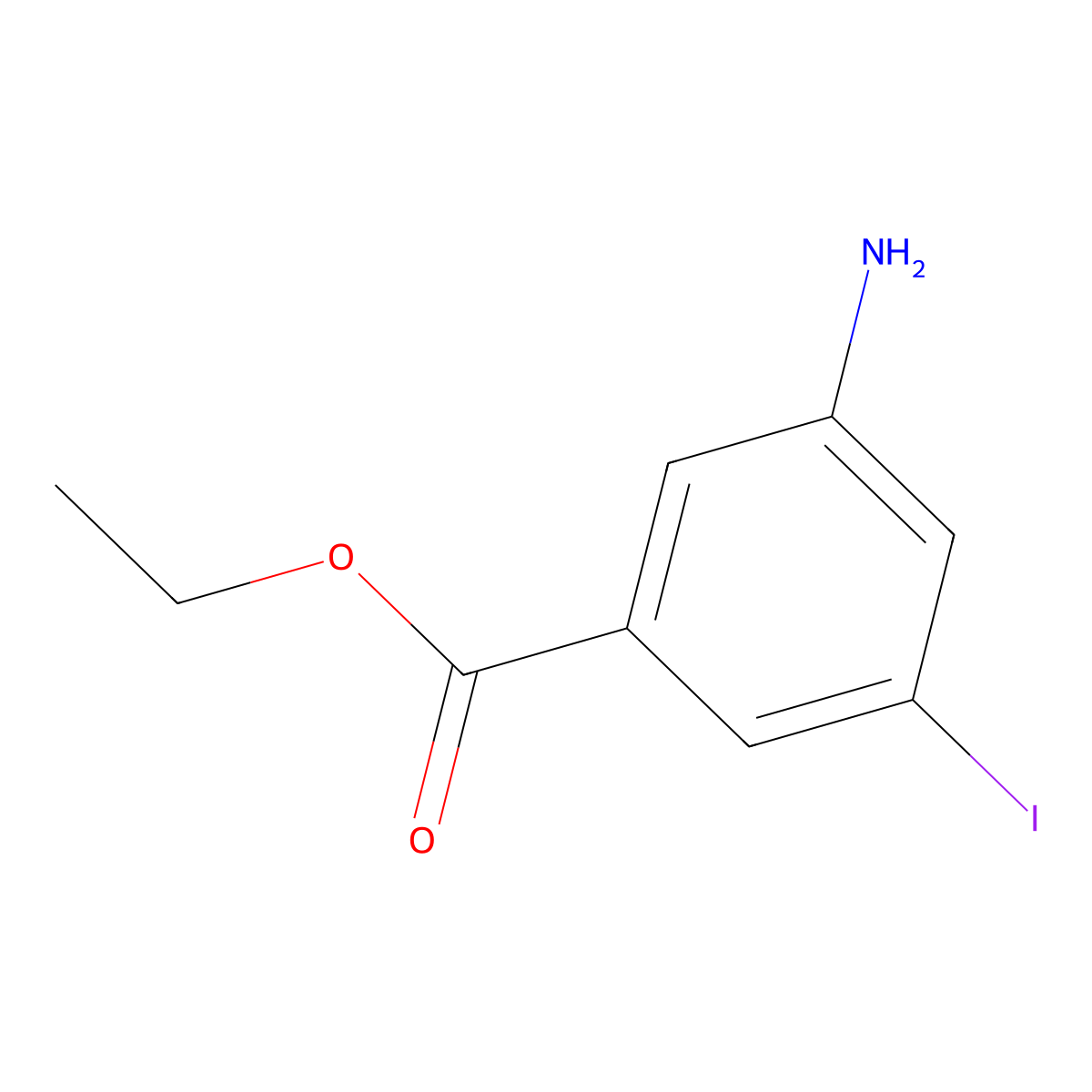 Ethyl 3-amino-5-iodobenzoate molecular structure, CAS 850864-50-5