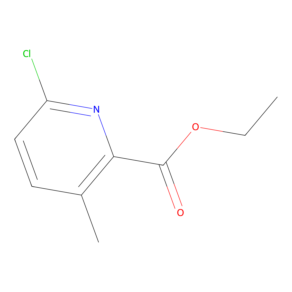 Ethyl 6-chloro-3-methylpicolinate molecular structure, CAS 850864-54-9
