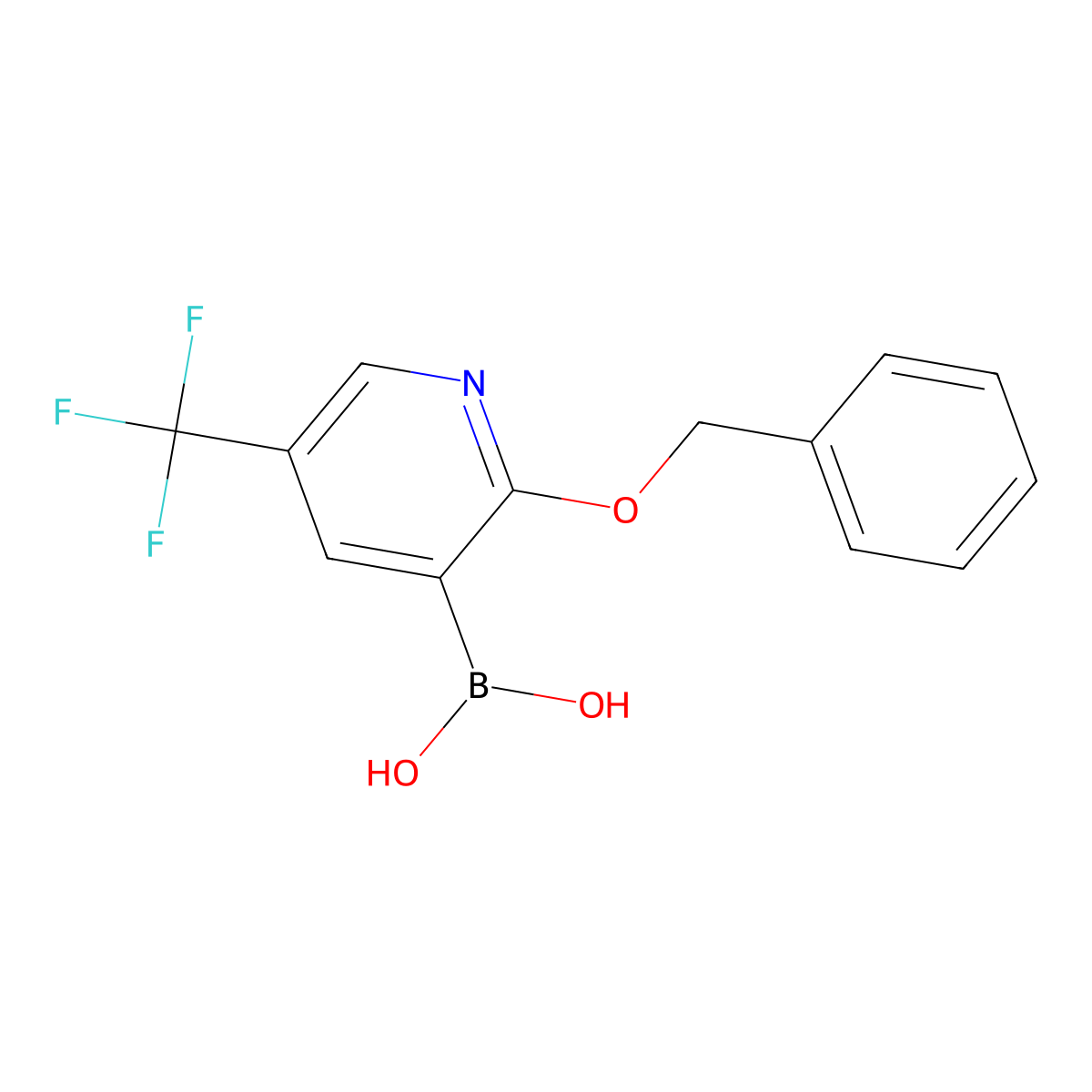(2-(Benzyloxy)-5-(trifluoromethyl)pyridin-3-yl)boronic acid molecular structure, CAS 850864-60-7