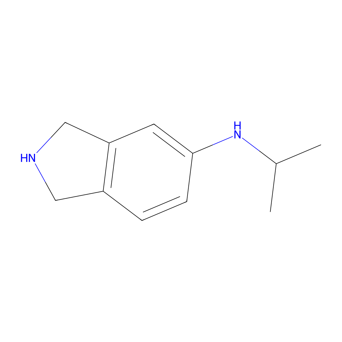 2,3-Dihydro-N-(1-methylethyl)-1H-isoindol-5-amine molecular structure, CAS 850876-28-7