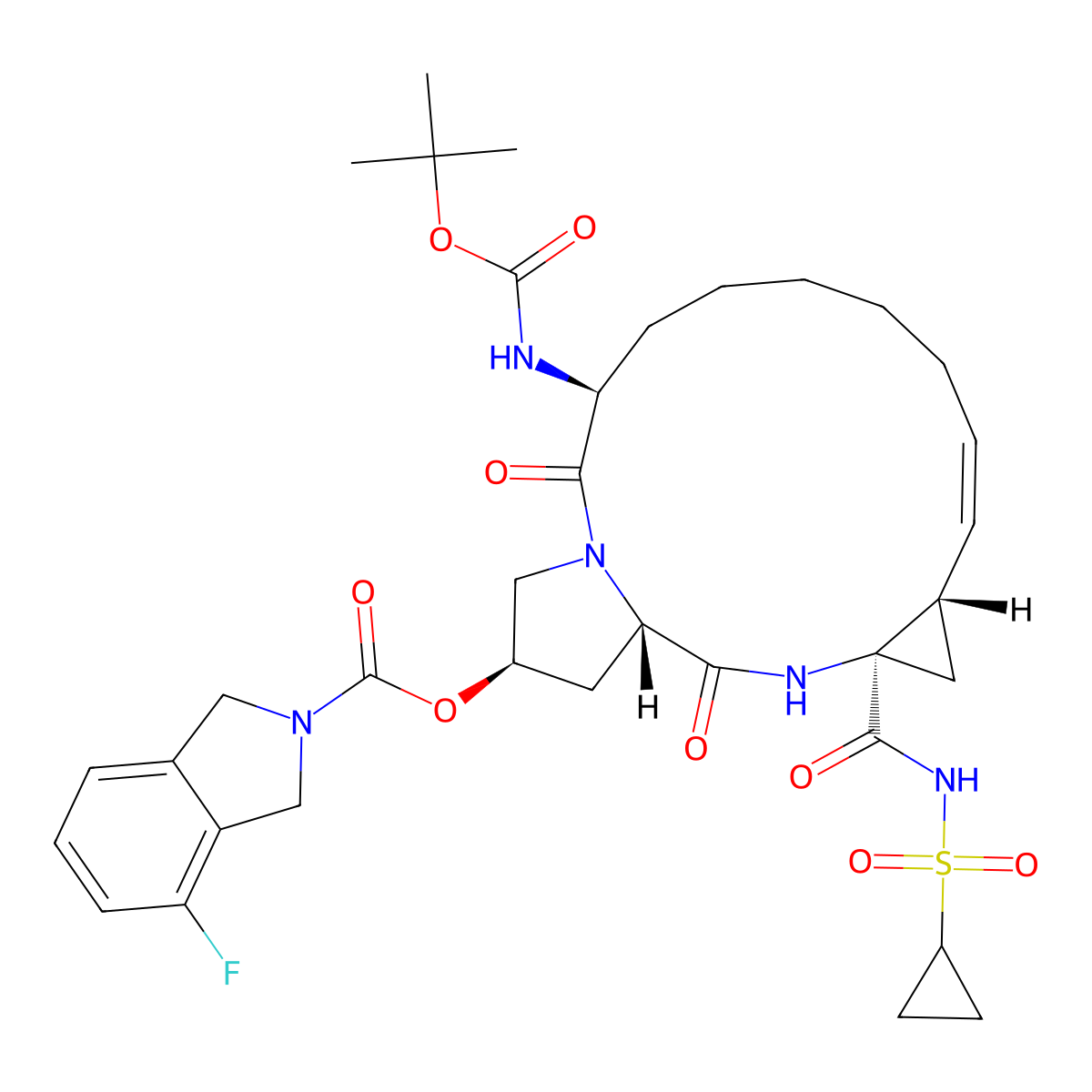 Danoprevir molecular structure, CAS 850876-88-9