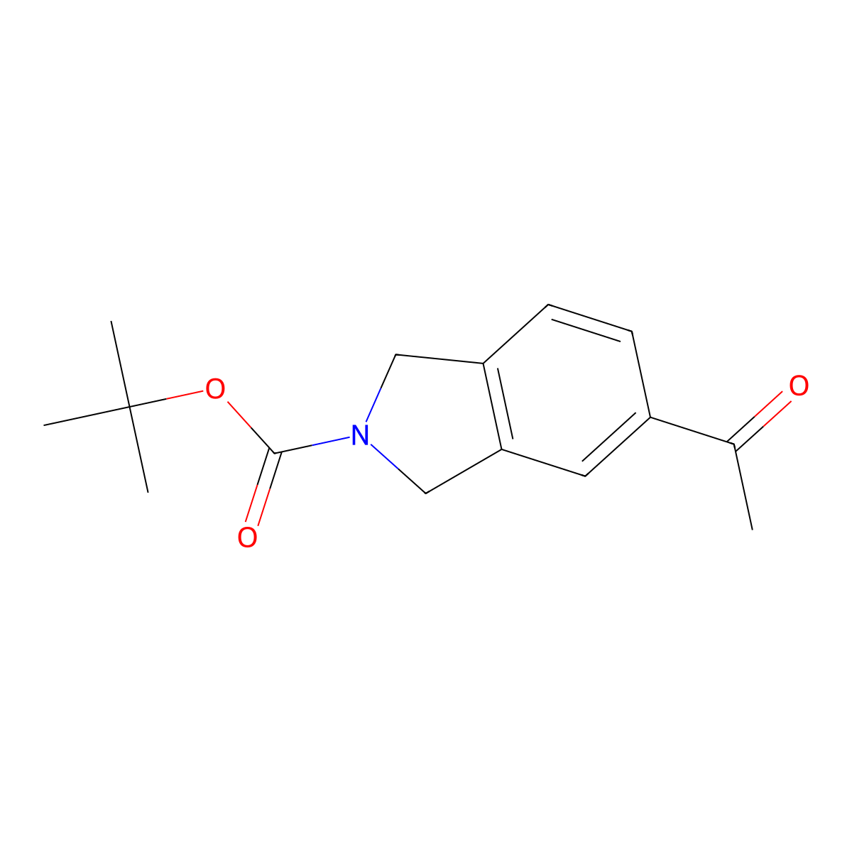 2-Boc-5-Acetyl-isoindoline molecular structure, CAS 850877-60-0