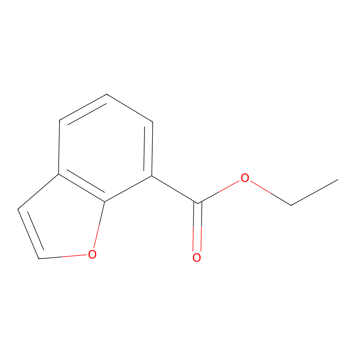 Ethyl benzofuran-7-carboxylate molecular structure, CAS 850882-11-0