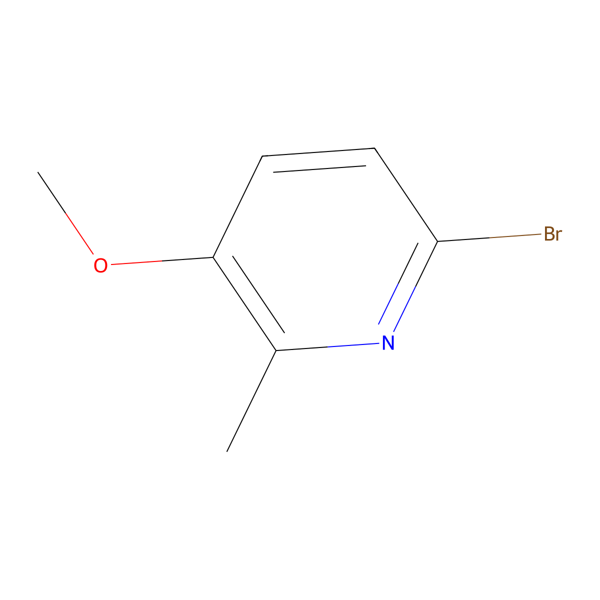 6-Bromo-3-methoxy-2-methylpyridine molecular structure, CAS 850882-87-0