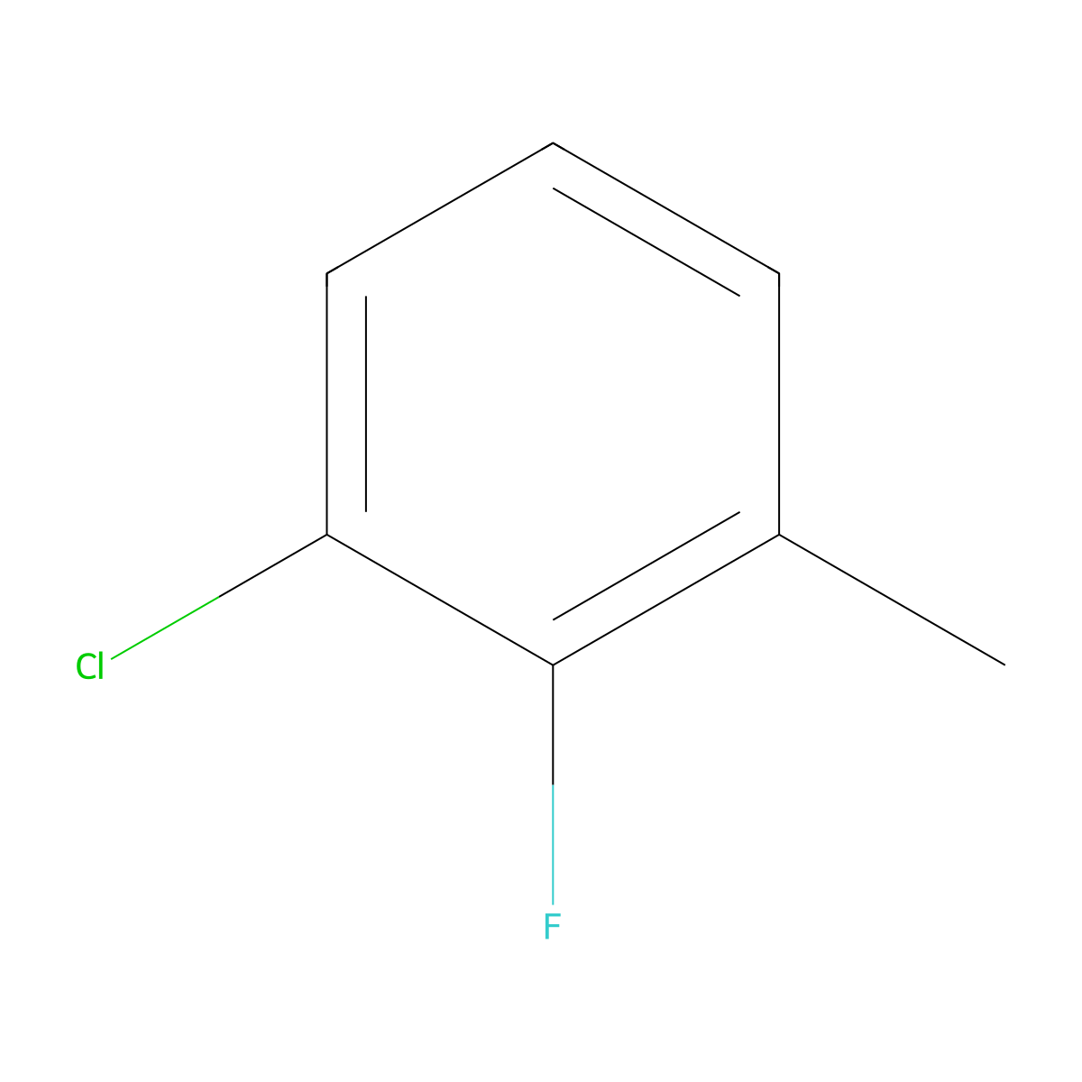2-Chloro-3-fluorotoluene molecular structure, CAS 85089-31-2