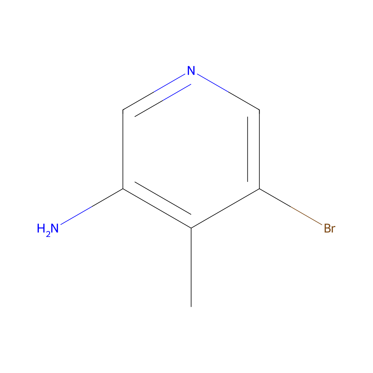 5-Bromo-4-methylpyridin-3-amine molecular structure, CAS 850892-12-5