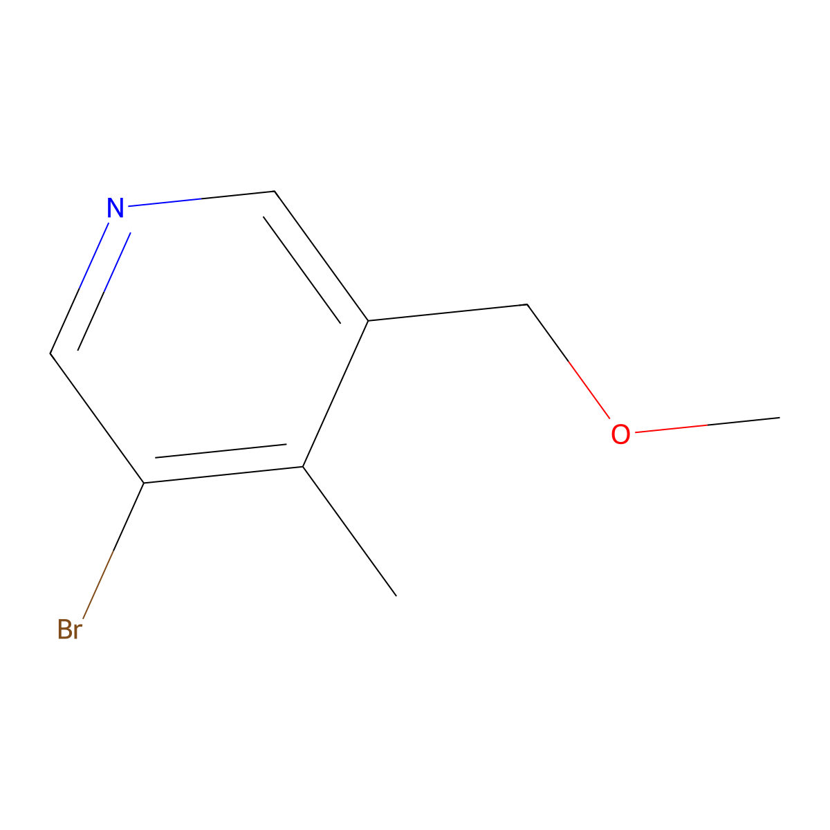 3-Bromo-5-(methoxymethyl)-4-methylpyridine molecular structure, CAS 850892-21-6