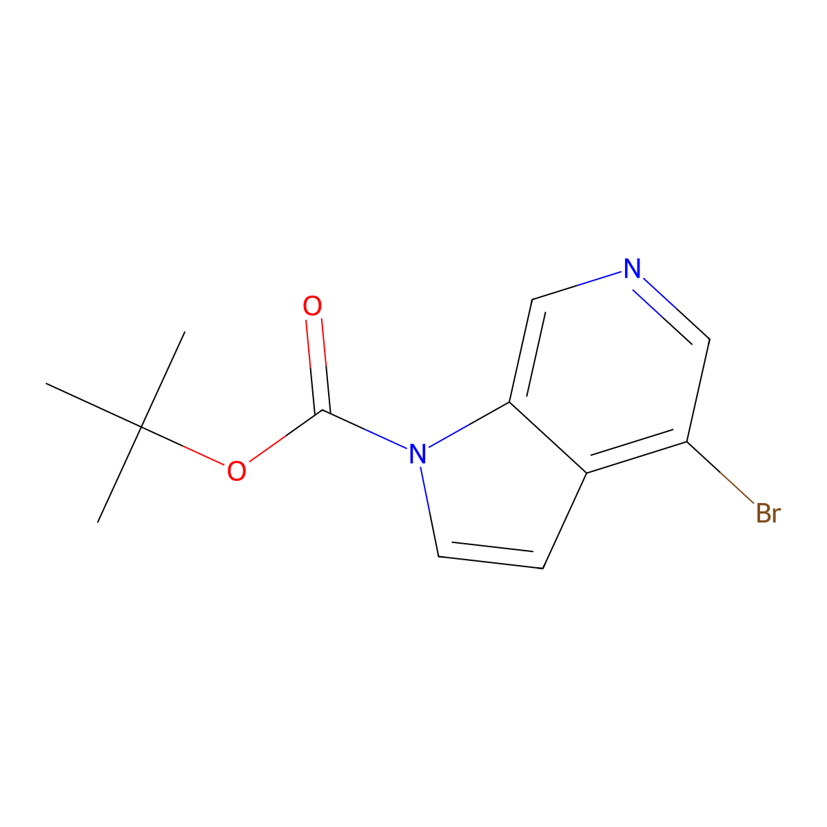 tert-Butyl 4-bromo-1H-pyrrolo[2,3-c]pyridine-1-carboxylate molecular structure, CAS 850892-97-6