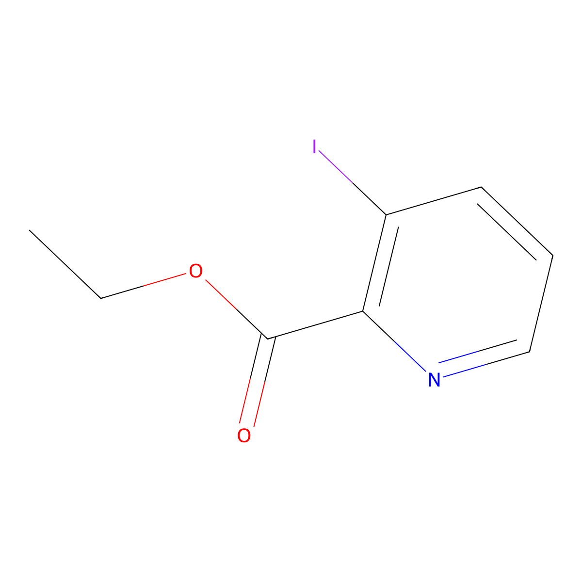 Ethyl 3-iodopicolinate molecular structure, CAS 850898-18-9
