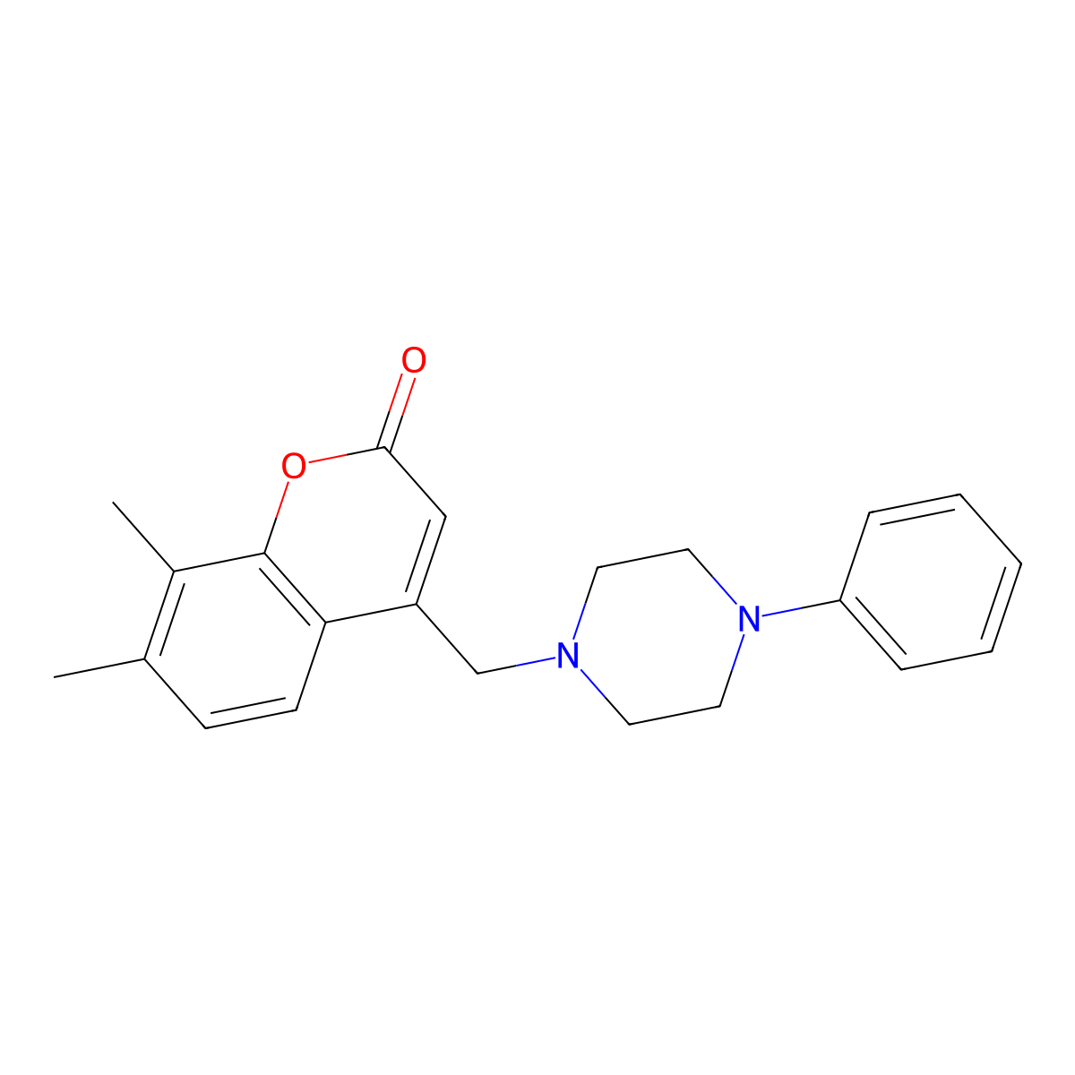 7,8-Dimethyl-4-[(4-phenylpiperazin-1-yl)methyl]chromen-2-one molecular structure, CAS 850899-95-5