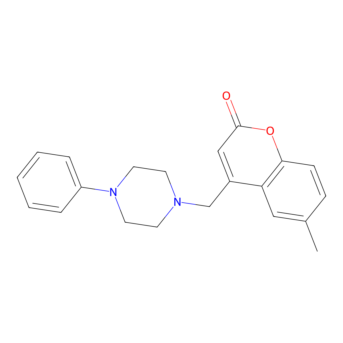 6-methyl-4-((4-phenylpiperazin-1-yl)methyl)-2H-chromen-2-one molecular structure, CAS 850900-10-6