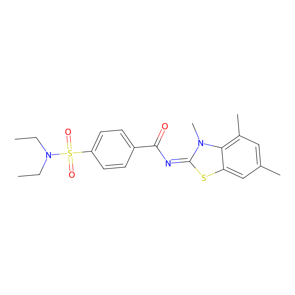 (E)-4-(N,N-diethylsulfamoyl)-N-(3,4,6-trimethylbenzo[d]thiazol-2(3H)-ylidene)benzamide molecular structure, CAS 850903-03-6