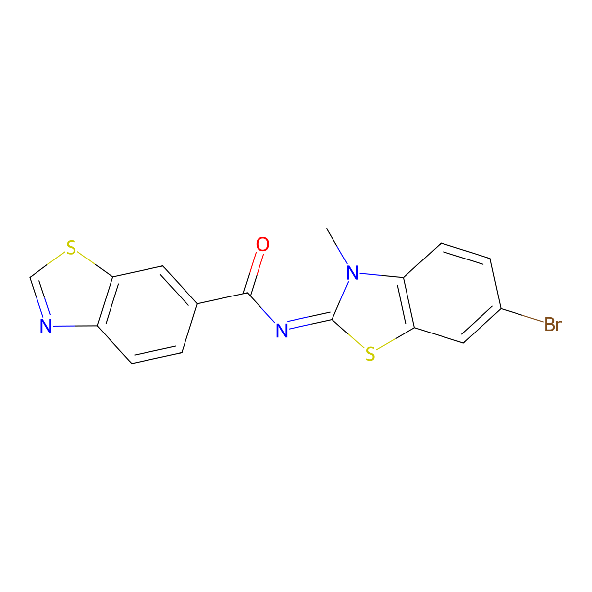 (E)-N-(6-bromo-3-methylbenzo[d]thiazol-2(3H)-ylidene)benzo[d]thiazole-6-carboxamide molecular structure, CAS 850903-25-2