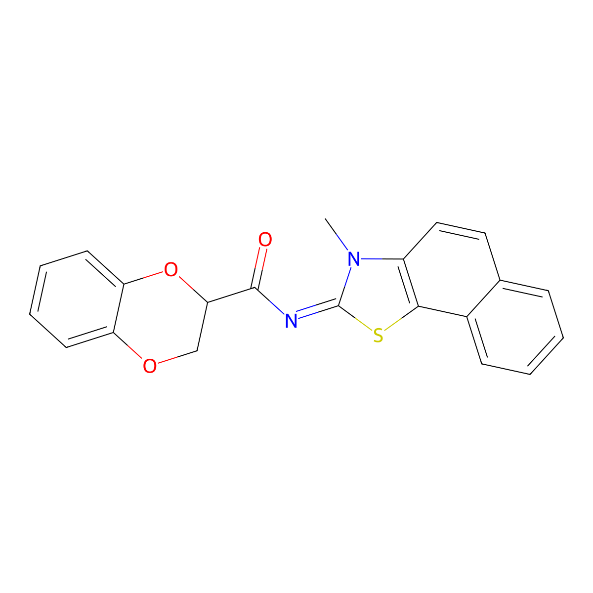 (E)-N-(3-methylnaphtho[2,1-d]thiazol-2(3H)-ylidene)-2,3-dihydrobenzo[b][1,4]dioxine-2-carboxamide molecular structure, CAS 850903-31-0