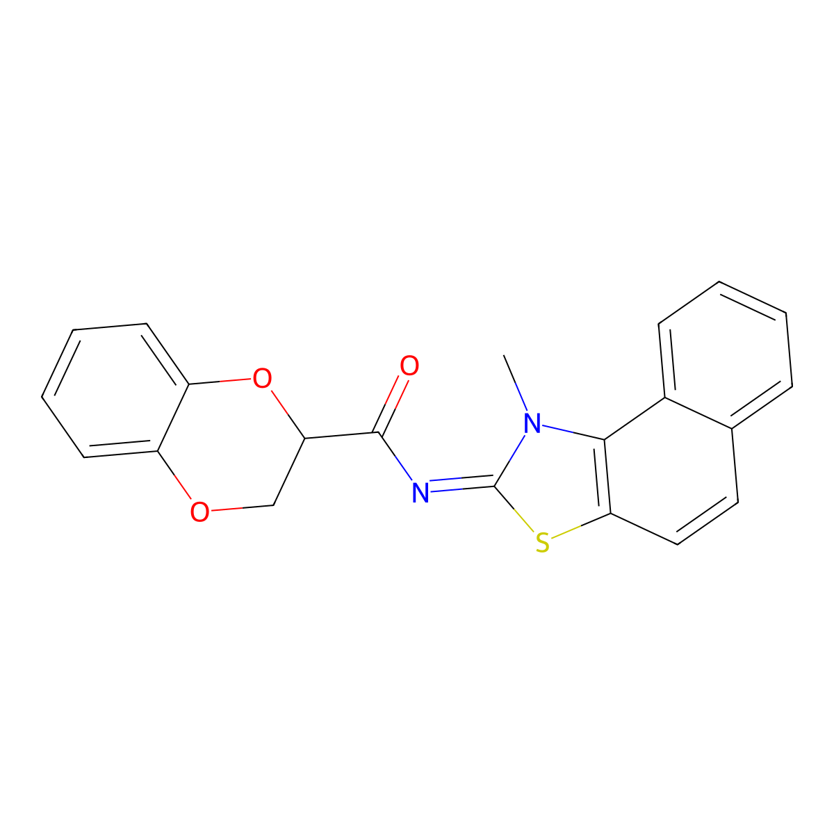 (Z)-N-(1-methylnaphtho[1,2-d]thiazol-2(1H)-ylidene)-2,3-dihydrobenzo[b][1,4]dioxine-2-carboxamide molecular structure, CAS 850903-34-3