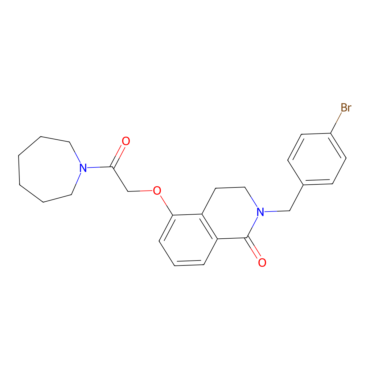 5-(2-(azepan-1-yl)-2-oxoethoxy)-2-(4-bromobenzyl)-3,4-dihydroisoquinolin-1(2H)-one molecular structure, CAS 850904-21-1