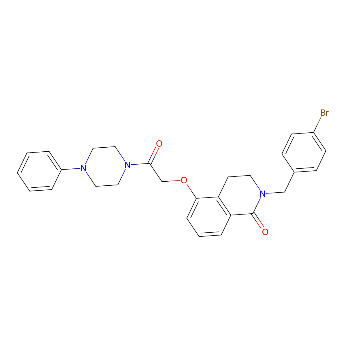 2-[(4-Bromophenyl)methyl]-5-[2-oxo-2-(4-phenylpiperazin-1-yl)ethoxy]-3,4-dihydroisoquinolin-1-one molecular structure, CAS 850904-22-2
