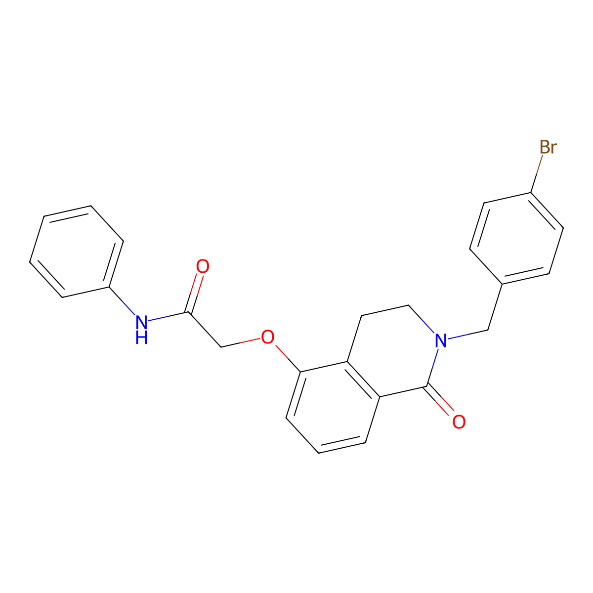 2-((2-(4-bromobenzyl)-1-oxo-1,2,3,4-tetrahydroisoquinolin-5-yl)oxy)-N-phenylacetamide molecular structure, CAS 850904-28-8