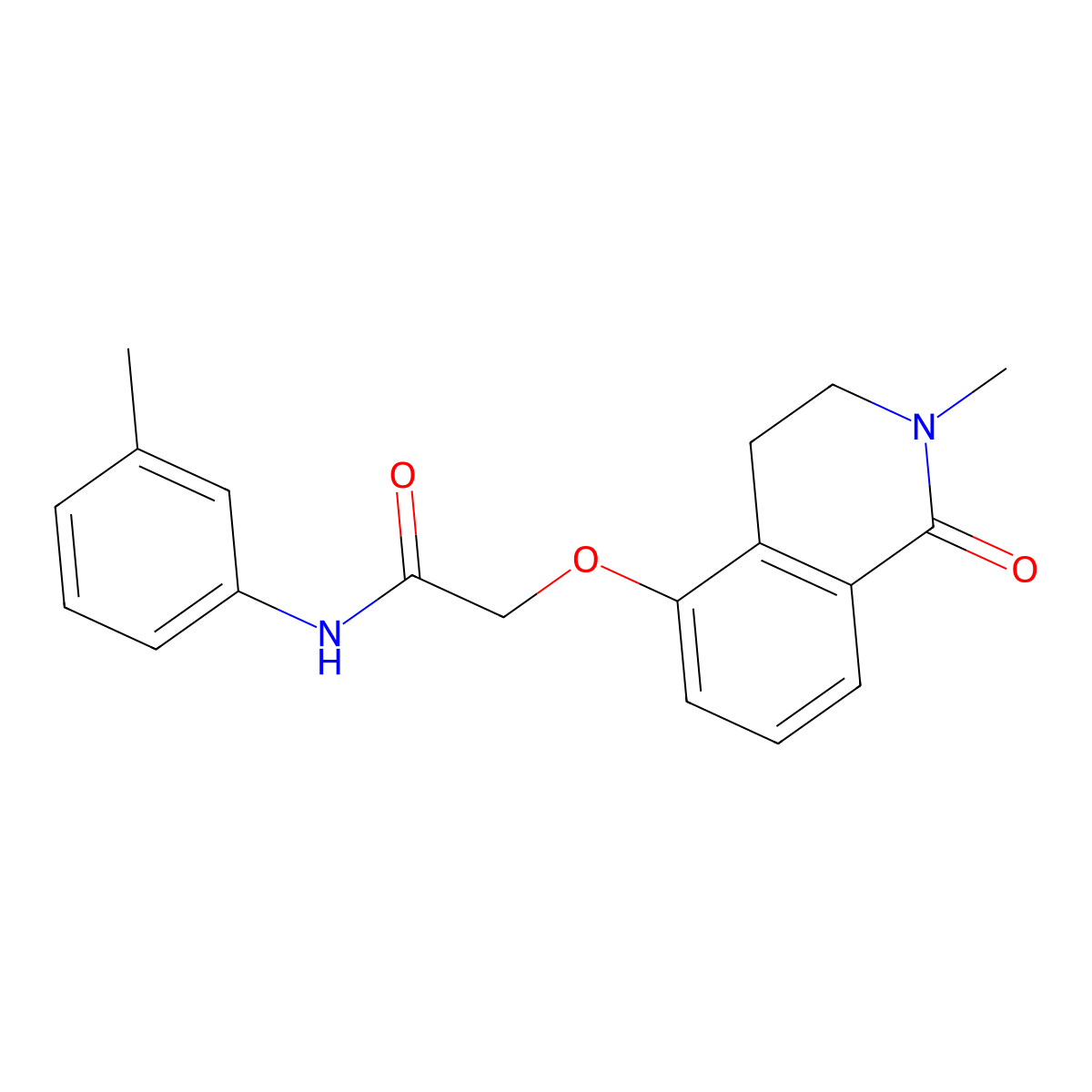 2-[(2-methyl-1-oxo-3,4-dihydroisoquinolin-5-yl)oxy]-N-(3-methylphenyl)acetamide molecular structure, CAS 850904-67-5