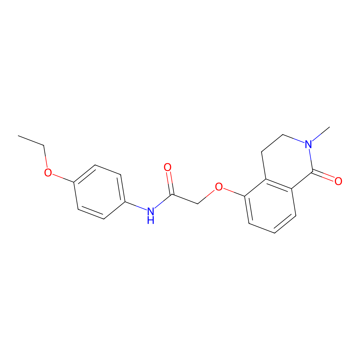 N-(4-ethoxyphenyl)-2-((2-methyl-1-oxo-1,2,3,4-tetrahydroisoquinolin-5-yl)oxy)acetamide molecular structure, CAS 850904-71-1