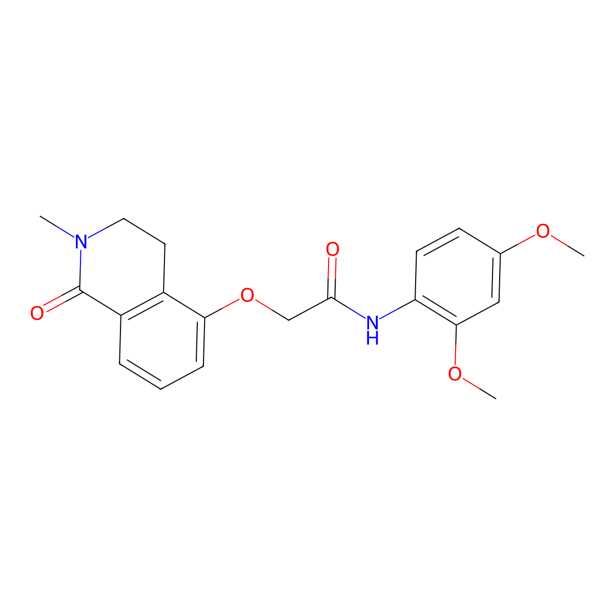 N-(2,4-dimethoxyphenyl)-2-((2-methyl-1-oxo-1,2,3,4-tetrahydroisoquinolin-5-yl)oxy)acetamide molecular structure, CAS 850904-81-3