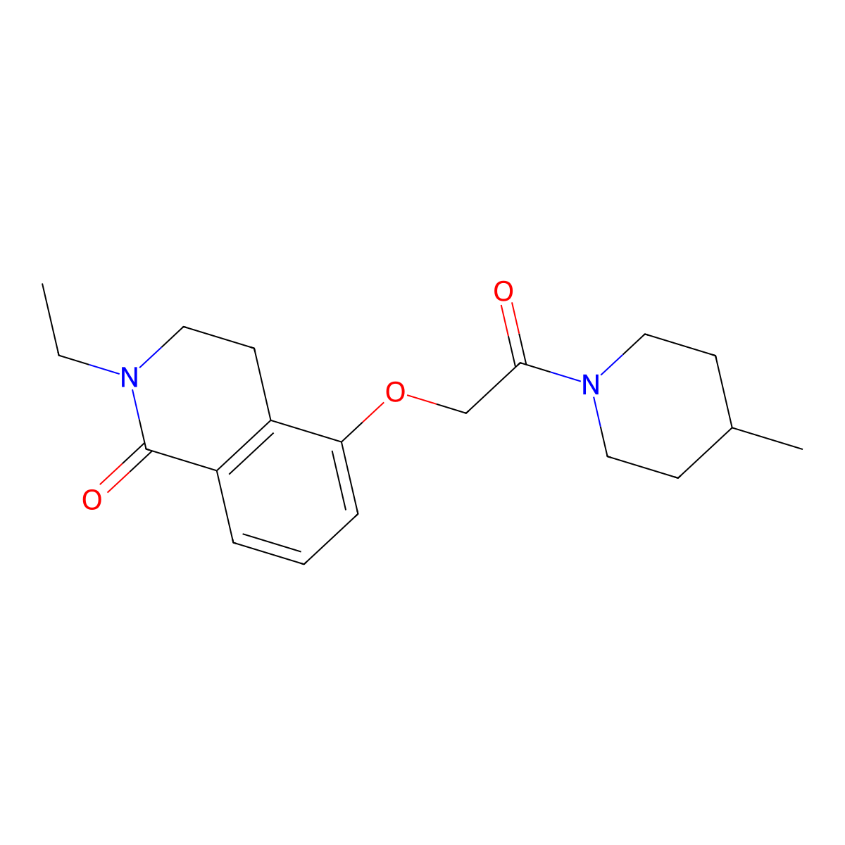 2-Ethyl-5-[2-(4-methylpiperidin-1-yl)-2-oxoethoxy]-3,4-dihydroisoquinolin-1-one molecular structure, CAS 850904-95-9