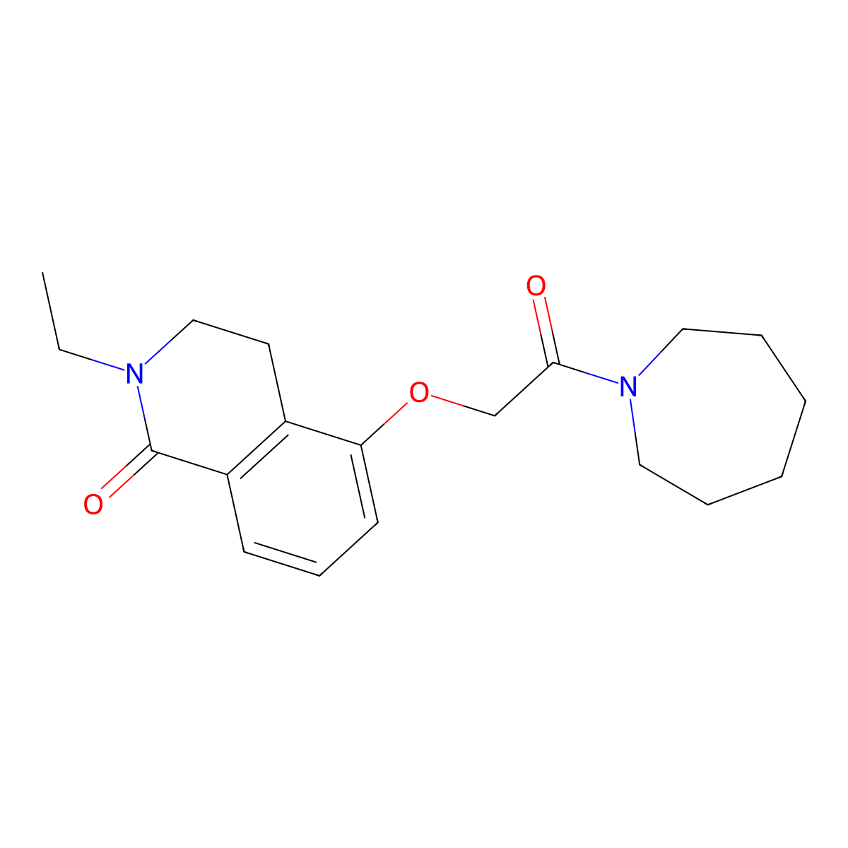 5-(2-(azepan-1-yl)-2-oxoethoxy)-2-ethyl-3,4-dihydroisoquinolin-1(2H)-one molecular structure, CAS 850904-98-2