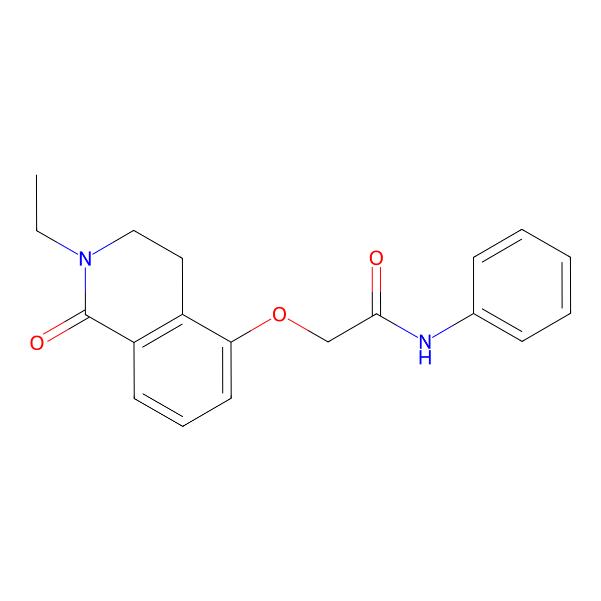 2-((2-ethyl-1-oxo-1,2,3,4-tetrahydroisoquinolin-5-yl)oxy)-N-phenylacetamide molecular structure, CAS 850905-05-4