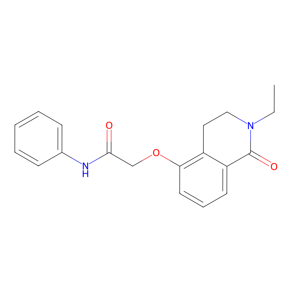 2-((2-ethyl-1-oxo-1,2,3,4-tetrahydroisoquinolin-5-yl)oxy)-N-phenylacetamide molecular structure, CAS 850905-05-4