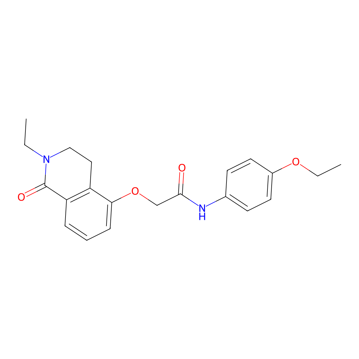 N-(4-ethoxyphenyl)-2-[(2-ethyl-1-oxo-3,4-dihydroisoquinolin-5-yl)oxy]acetamide molecular structure, CAS 850905-10-1