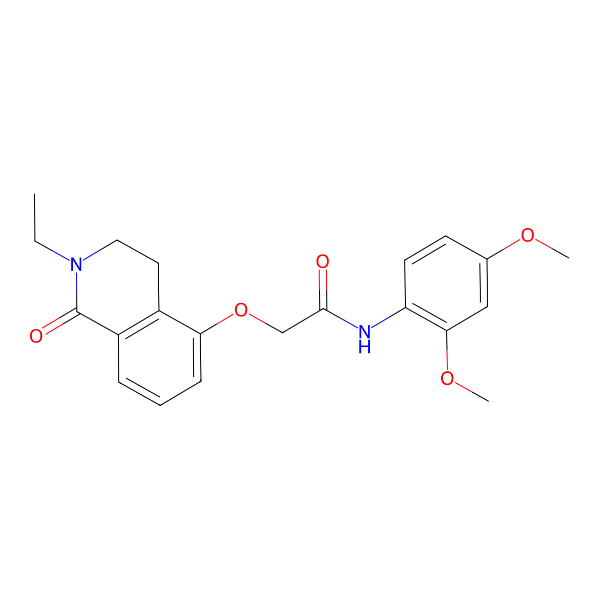N-(2,4-dimethoxyphenyl)-2-[(2-ethyl-1-oxo-1,2,3,4-tetrahydroisoquinolin-5-yl)oxy]acetamide molecular structure, CAS 850905-22-5