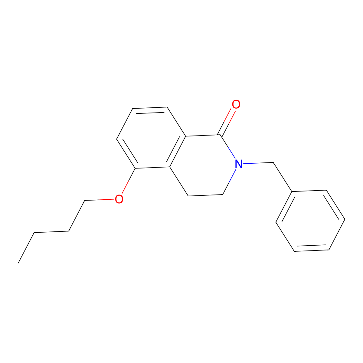2-benzyl-5-butoxy-3,4-dihydroisoquinolin-1(2H)-one molecular structure, CAS 850905-29-2