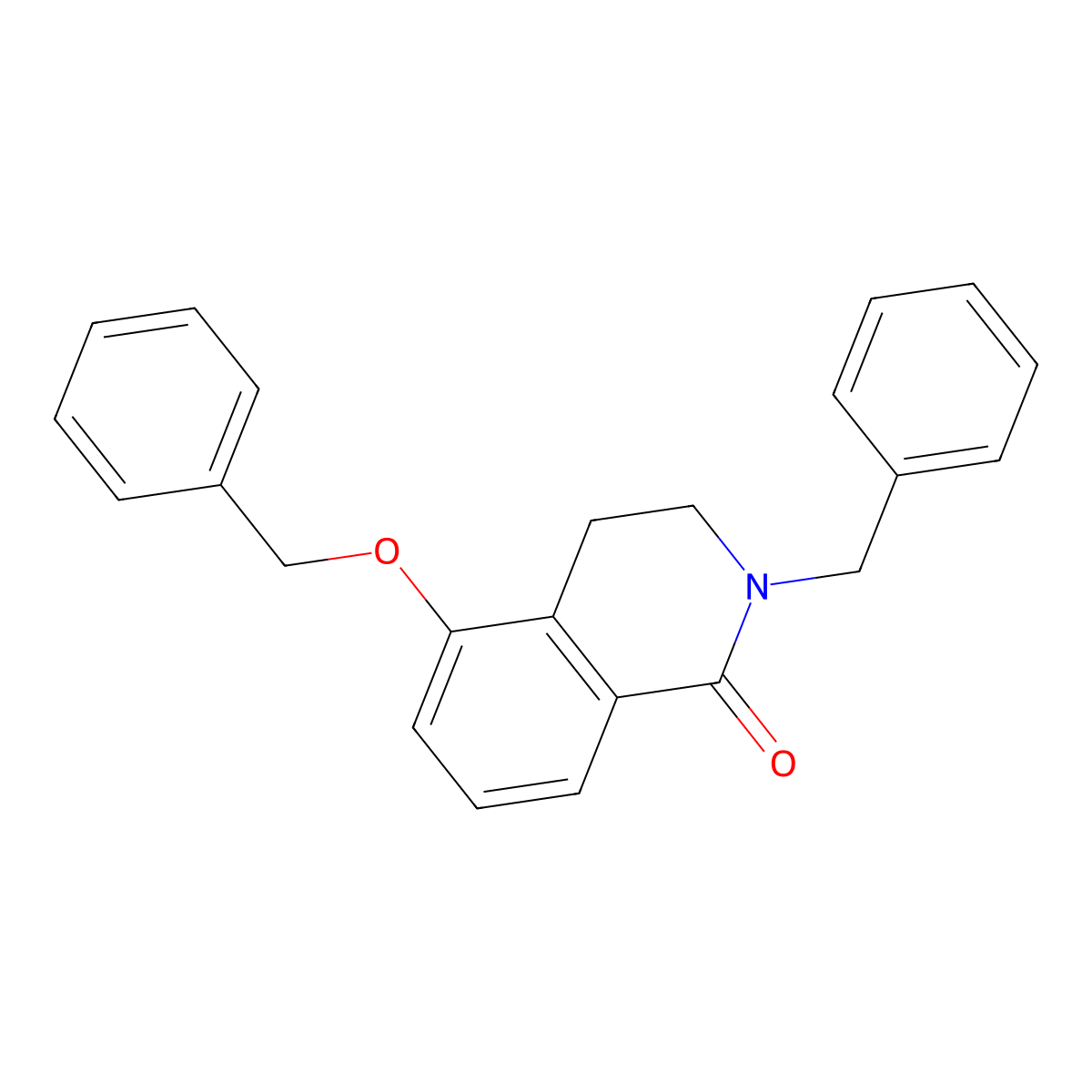 2-benzyl-5-(benzyloxy)-3,4-dihydroisoquinolin-1(2H)-one molecular structure, CAS 850905-30-5