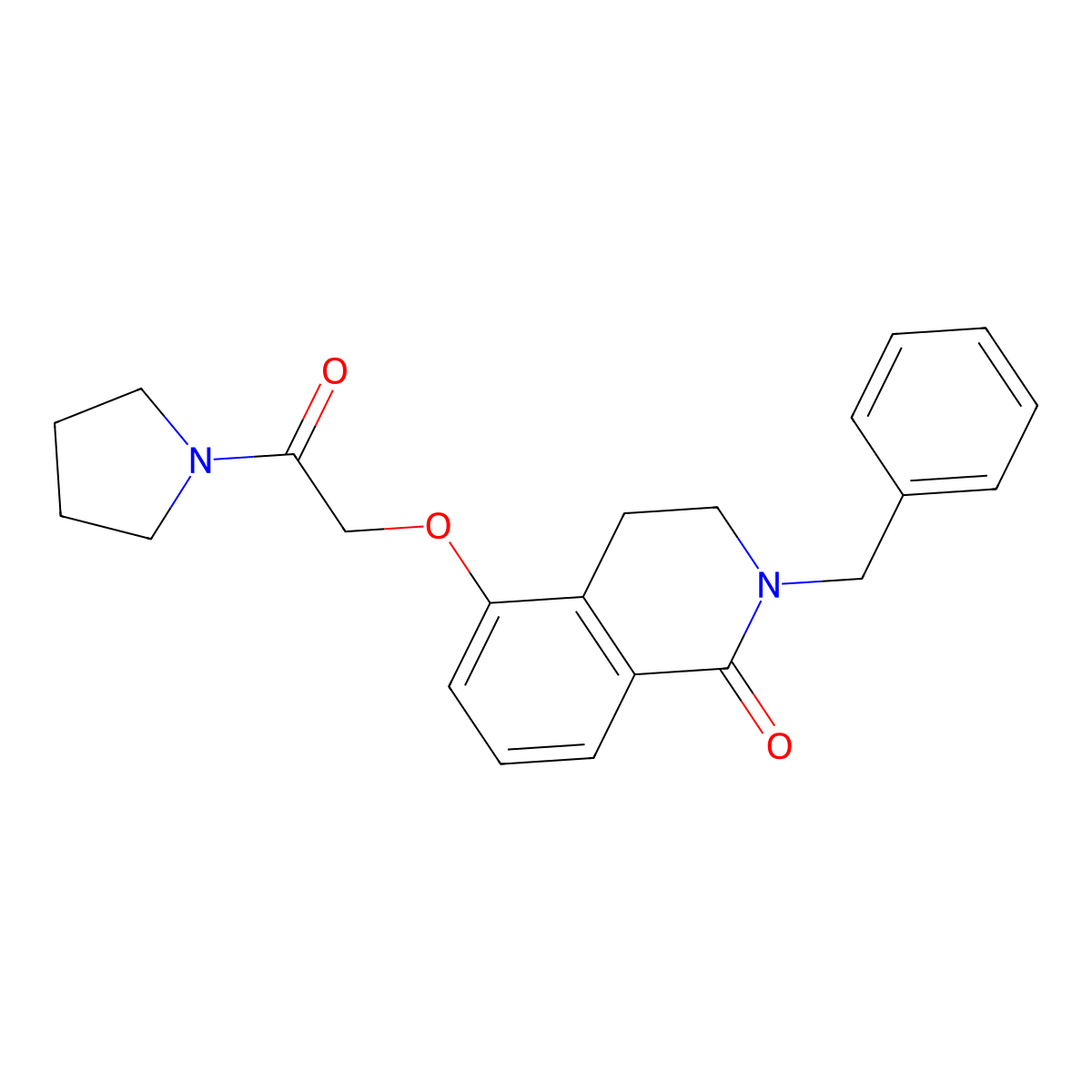2-Benzyl-5-(2-oxo-2-pyrrolidin-1-ylethoxy)-3,4-dihydroisoquinolin-1-one molecular structure, CAS 850905-39-4
