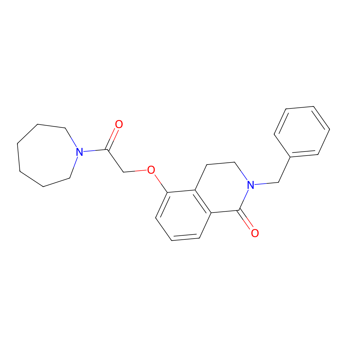 5-(2-(azepan-1-yl)-2-oxoethoxy)-2-benzyl-3,4-dihydroisoquinolin-1(2H)-one molecular structure, CAS 850905-42-9