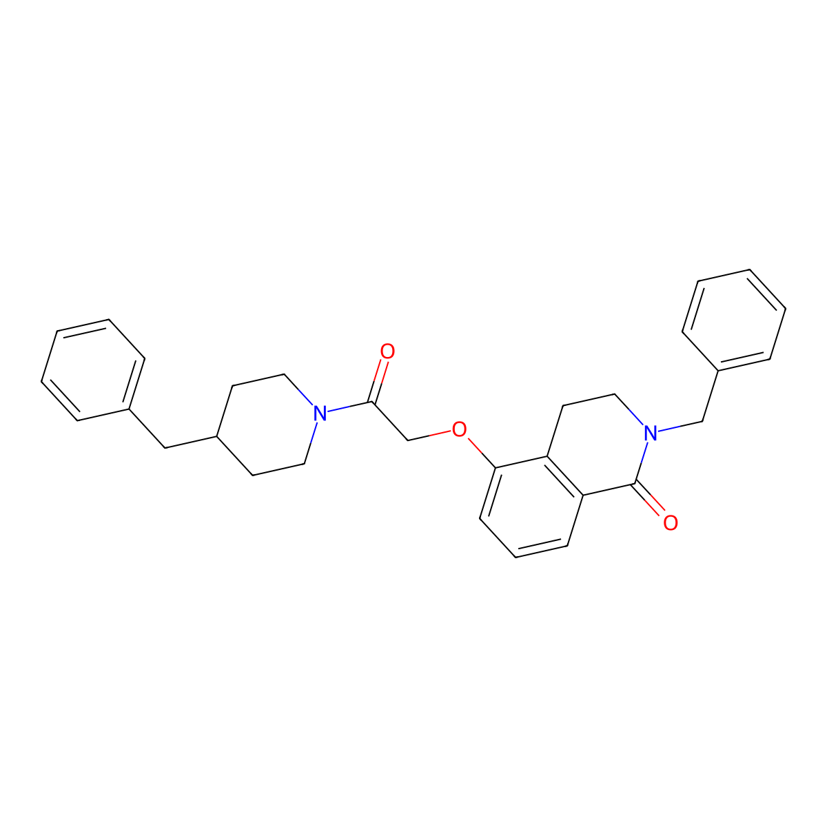2-benzyl-5-(2-(4-benzylpiperidin-1-yl)-2-oxoethoxy)-3,4-dihydroisoquinolin-1(2H)-one molecular structure, CAS 850905-45-2