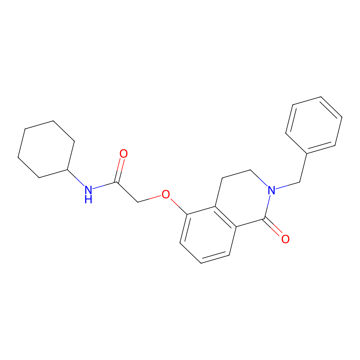 2-[(2-benzyl-1-oxo-1,2,3,4-tetrahydroisoquinolin-5-yl)oxy]-N-cyclohexylacetamide molecular structure, CAS 850905-46-3