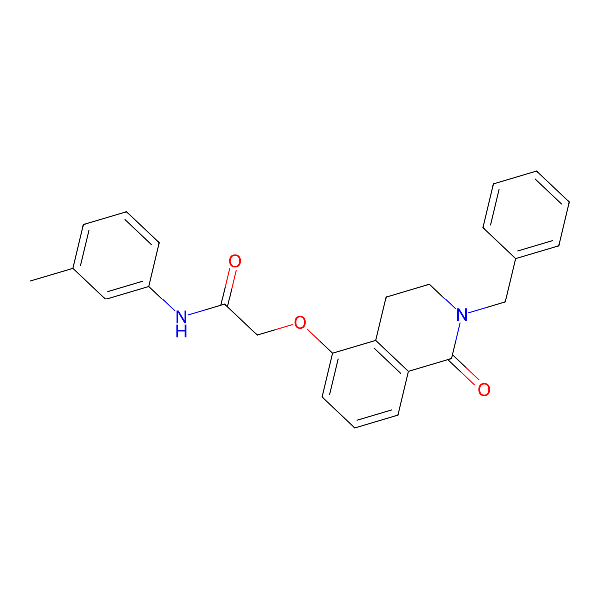 2-((2-benzyl-1-oxo-1,2,3,4-tetrahydroisoquinolin-5-yl)oxy)-N-(m-tolyl)acetamide molecular structure, CAS 850905-50-9