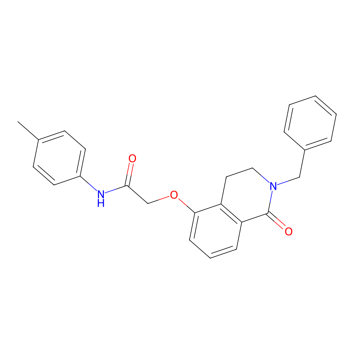 2-((2-benzyl-1-oxo-1,2,3,4-tetrahydroisoquinolin-5-yl)oxy)-N-(p-tolyl)acetamide molecular structure, CAS 850905-51-0