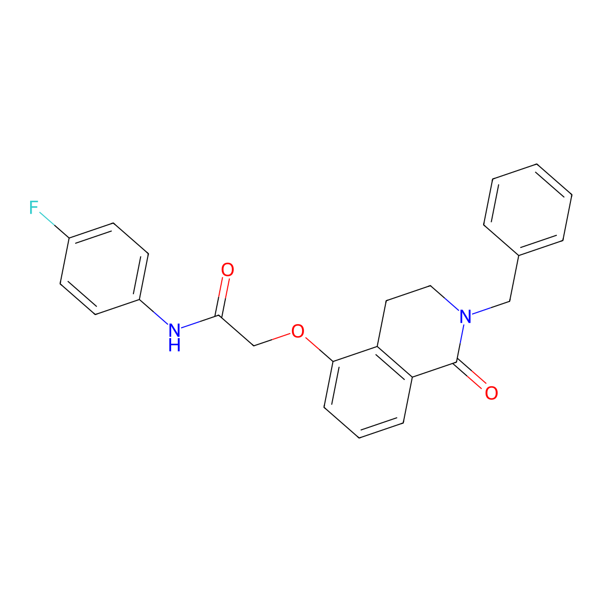 2-[(2-benzyl-1-oxo-3,4-dihydroisoquinolin-5-yl)oxy]-N-(4-fluorophenyl)acetamide molecular structure, CAS 850905-52-1