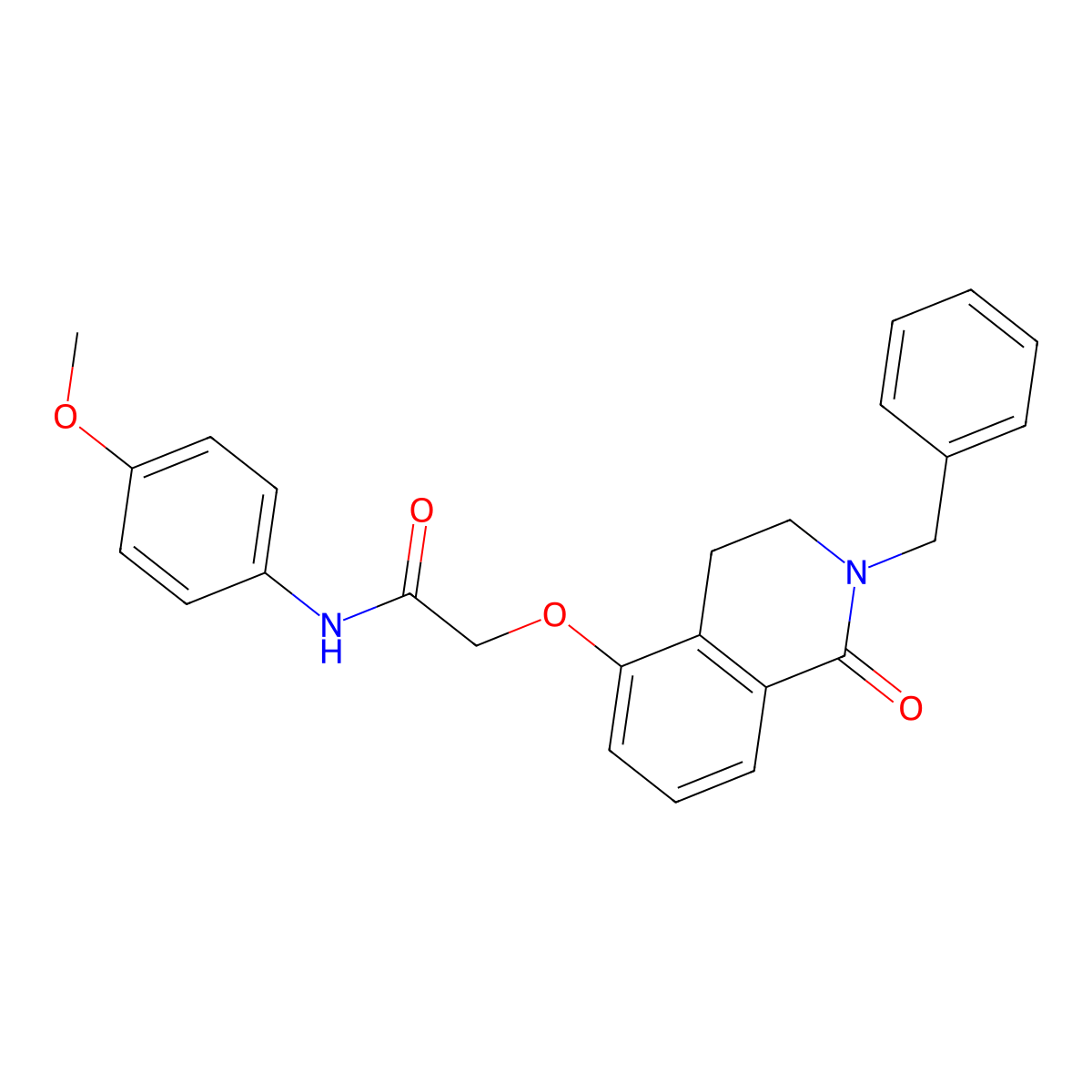 2-[(2-benzyl-1-oxo-1,2,3,4-tetrahydroisoquinolin-5-yl)oxy]-N-(4-methoxyphenyl)acetamide molecular structure, CAS 850905-53-2