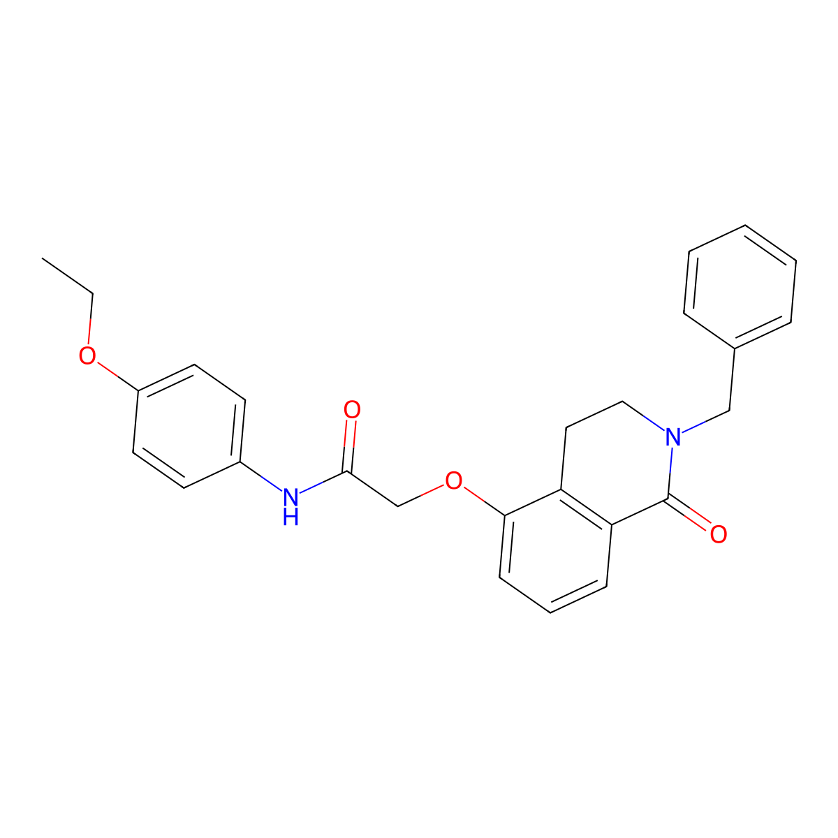 2-[(2-benzyl-1-oxo-3,4-dihydroisoquinolin-5-yl)oxy]-N-(4-ethoxyphenyl)acetamide molecular structure, CAS 850905-54-3