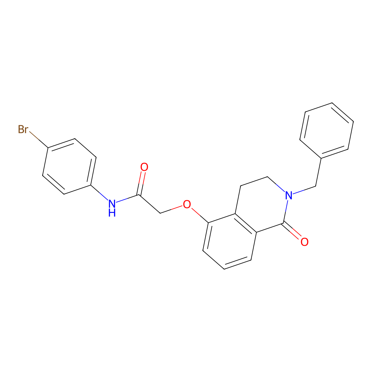 2-[(2-benzyl-1-oxo-3,4-dihydroisoquinolin-5-yl)oxy]-N-(4-bromophenyl)acetamide molecular structure, CAS 850905-55-4