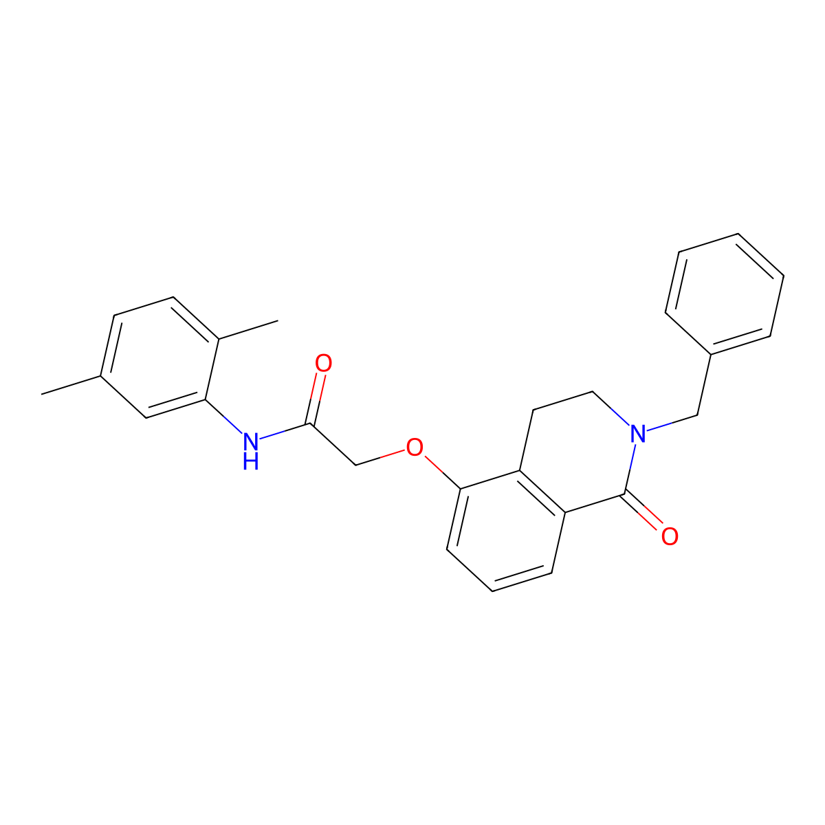 2-((2-benzyl-1-oxo-1,2,3,4-tetrahydroisoquinolin-5-yl)oxy)-N-(2,5-dimethylphenyl)acetamide molecular structure, CAS 850905-58-7