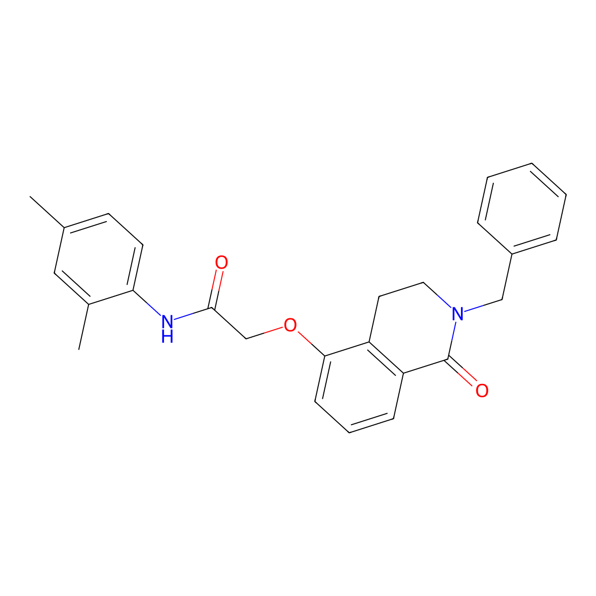 2-((2-benzyl-1-oxo-1,2,3,4-tetrahydroisoquinolin-5-yl)oxy)-N-(2,4-dimethylphenyl)acetamide molecular structure, CAS 850905-59-8