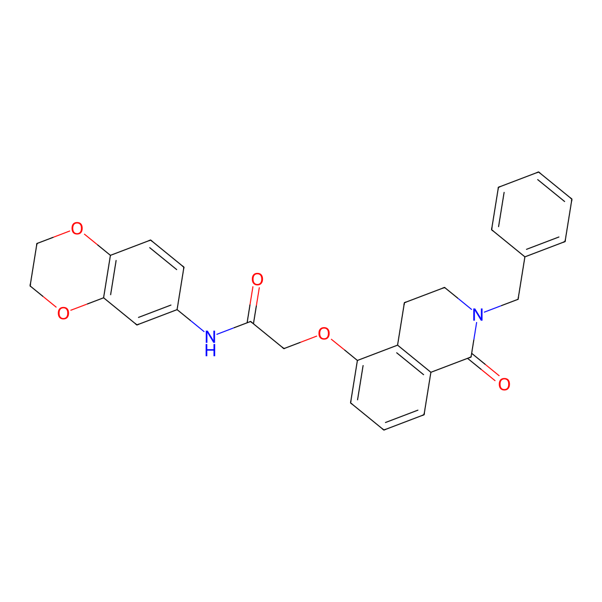 2-[(2-benzyl-1-oxo-3,4-dihydroisoquinolin-5-yl)oxy]-N-(2,3-dihydro-1,4-benzodioxin-6-yl)acetamide molecular structure, CAS 850905-61-2