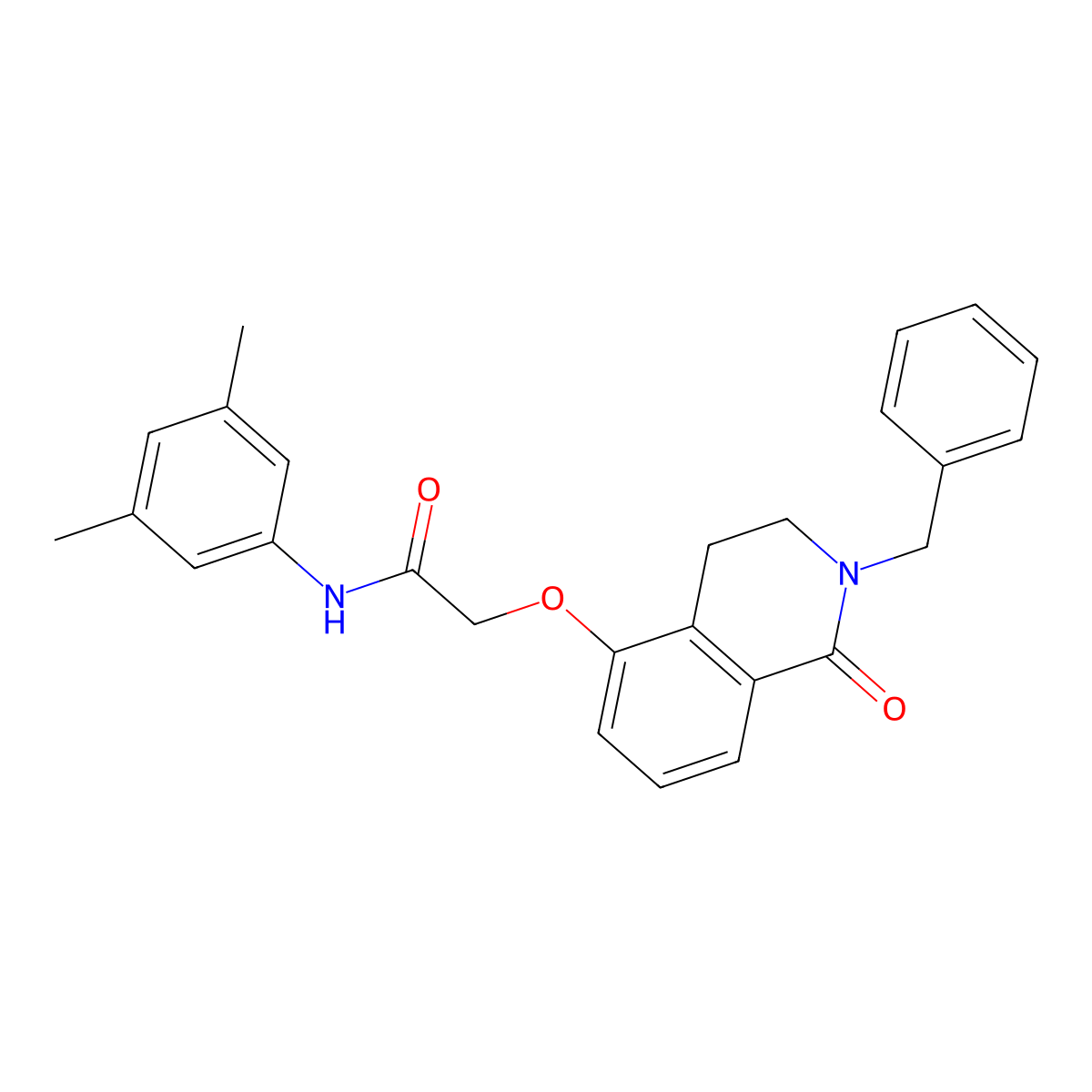 2-((2-benzyl-1-oxo-1,2,3,4-tetrahydroisoquinolin-5-yl)oxy)-N-(3,5-dimethylphenyl)acetamide molecular structure, CAS 850905-65-6