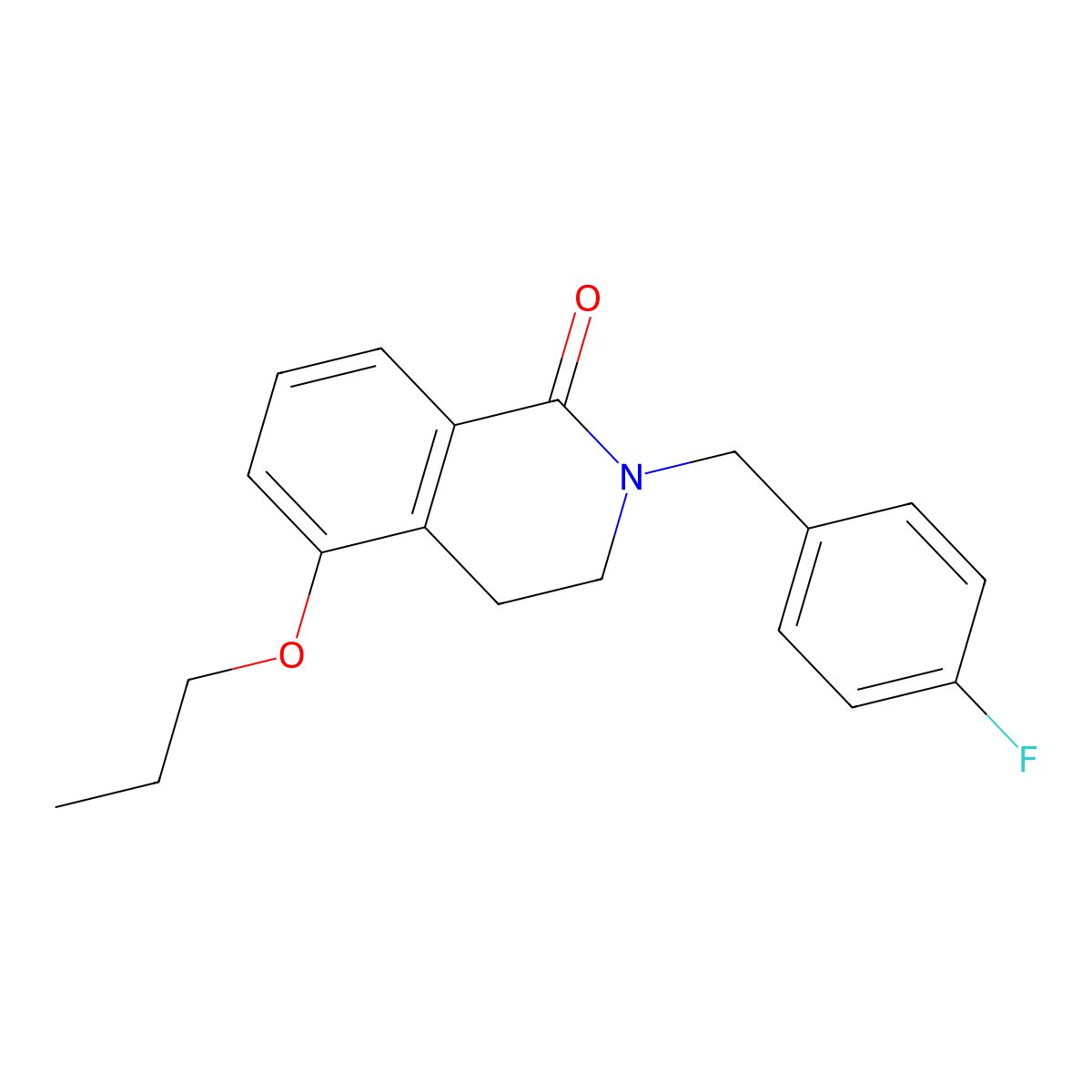 2-(4-fluorobenzyl)-5-propoxy-3,4-dihydroisoquinolin-1(2H)-one molecular structure, CAS 850905-71-4