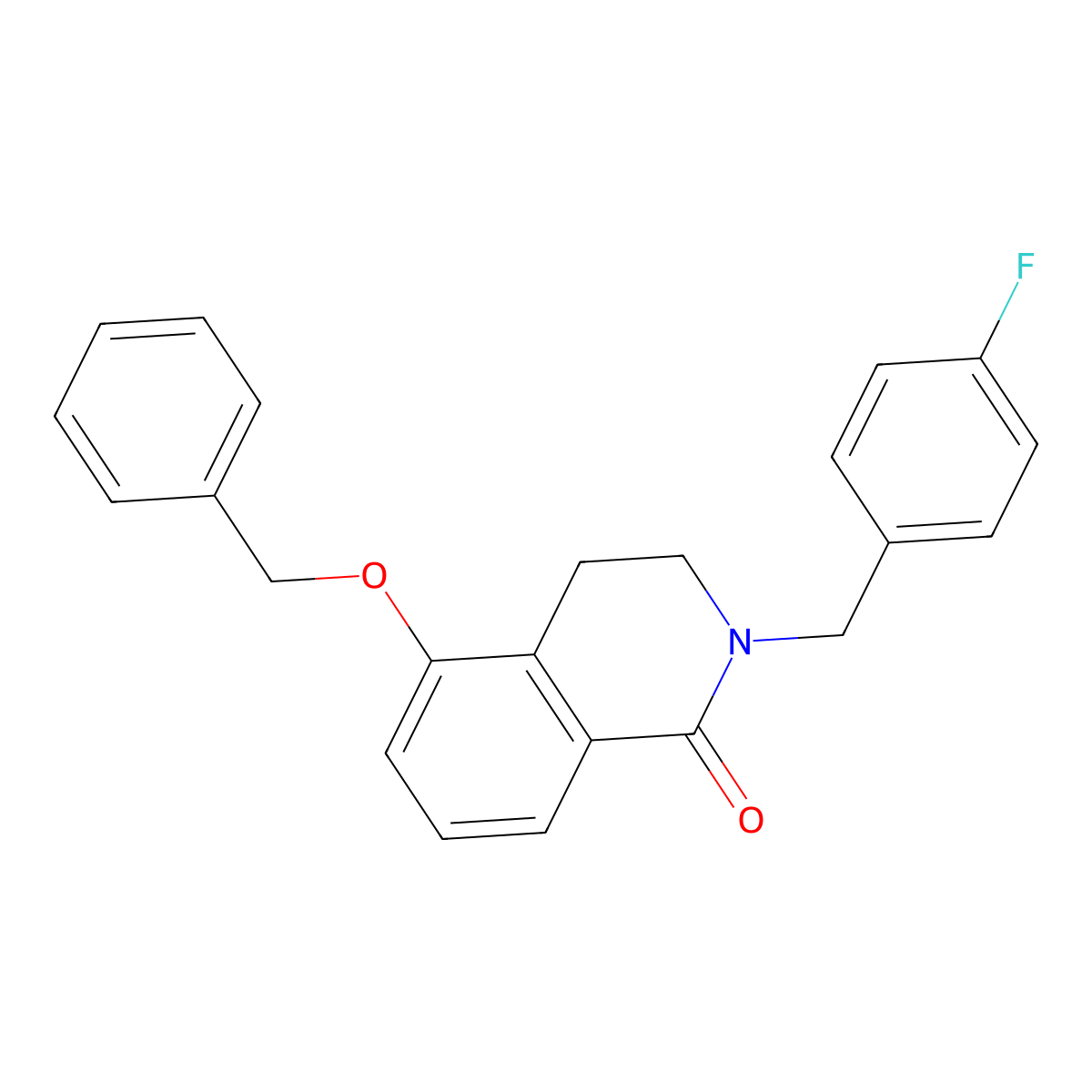 5-(benzyloxy)-2-(4-fluorobenzyl)-3,4-dihydroisoquinolin-1(2H)-one molecular structure, CAS 850905-74-7
