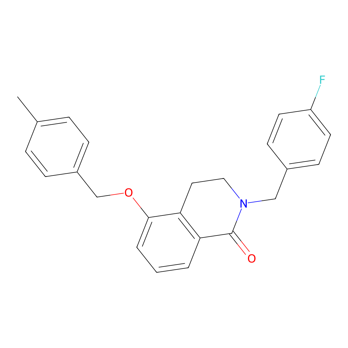 2-[(4-Fluorophenyl)methyl]-5-[(4-methylphenyl)methoxy]-3,4-dihydroisoquinolin-1-one molecular structure, CAS 850905-76-9